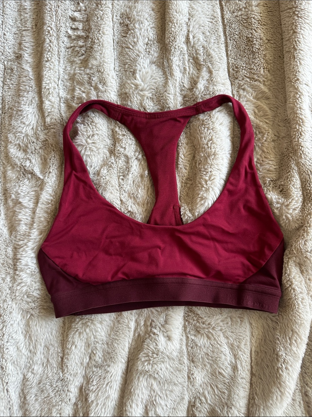 lululemon athletica Burgundy Racerback Sports Bra